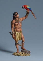 CLB14 Taino Man with Parrot